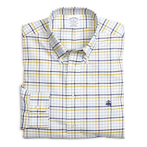 Non-Iron Slim Fit Two-Toned Sport Shirt - White